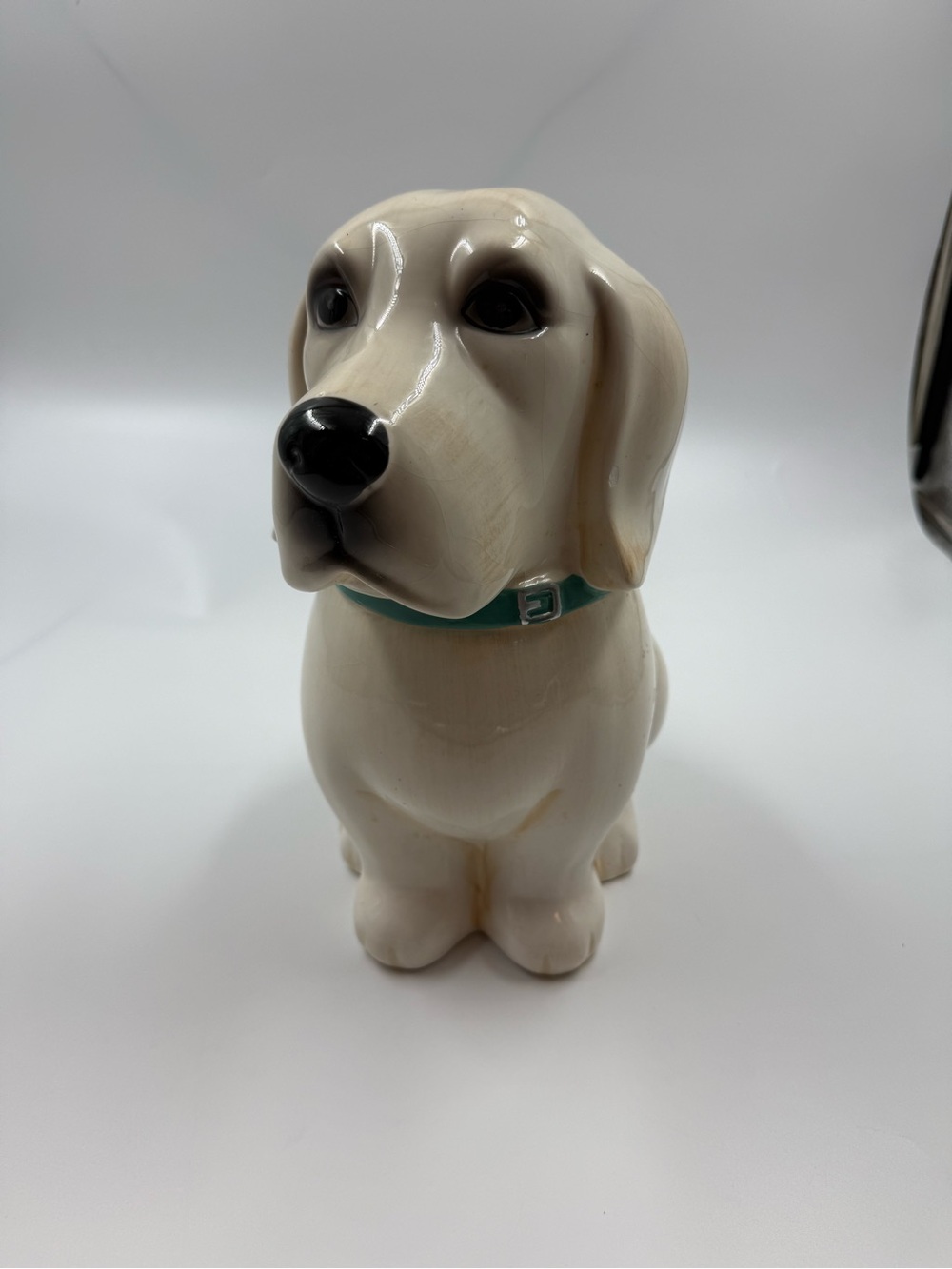 Pioneer Woman Golden Lab Cookie Jar Crazing Small Chip